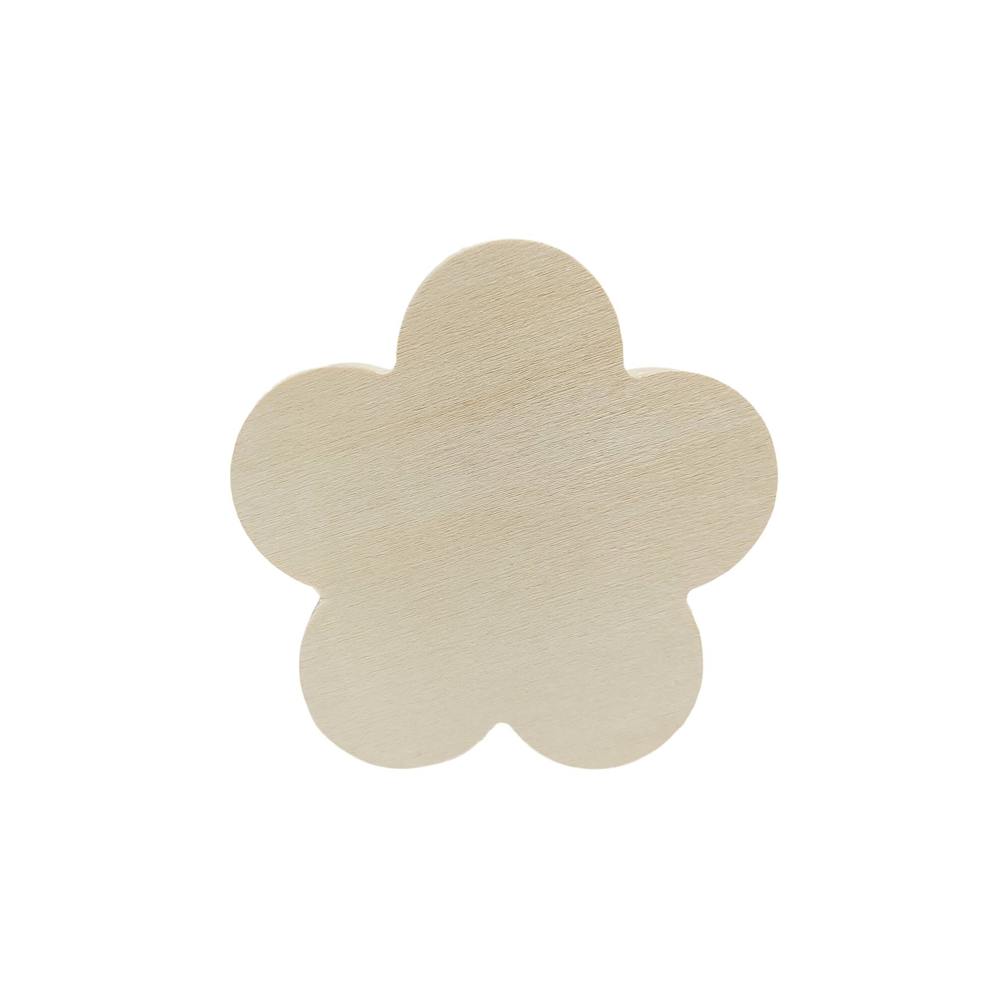18 Pack: 3.5" Unfinished Wood Flower Shape by Make Market®